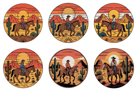 Cowboy T-Shirt Design Vector Graphic: Western Flair for Modern Creators