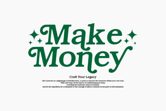 Make Money Typography Badge Graphic: The Bold Type for Modern Brands