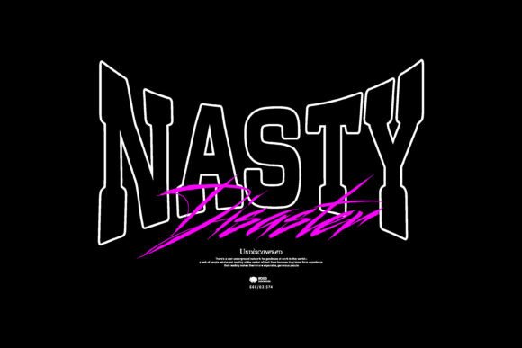 Nasty Bold Typography Graphic Tee: Command Attention