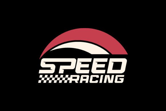 Speed Racing Typography Graphic Tee: A Dynamic Design Asset