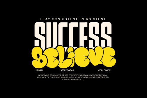 Success Bold Typography Graphic Tee: Command Attention