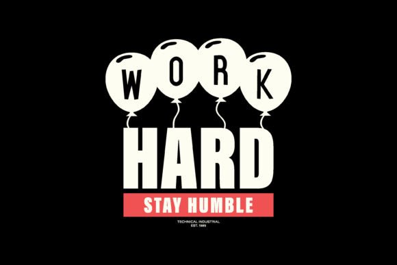 Work Hard Typography Badge Graphic: A Designer's Tool for Impact